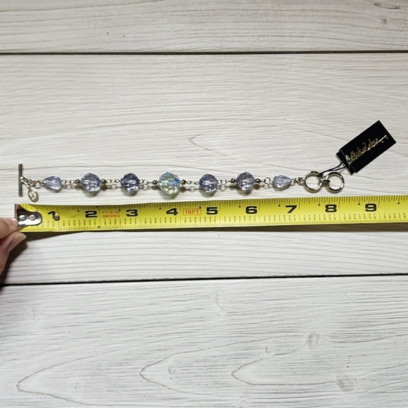 Cookie Lee Elegant Silver and Blue Bead Bracelet #25574 NWT - Picture 11 of 12